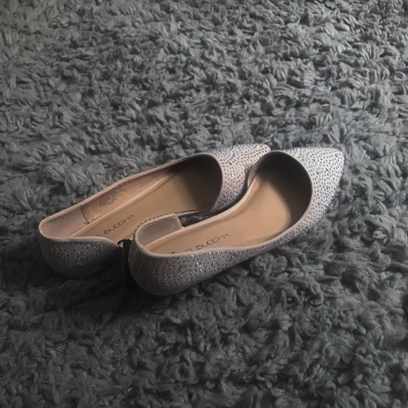 Big Buddha Shoes - Beige Rhinestone Flats